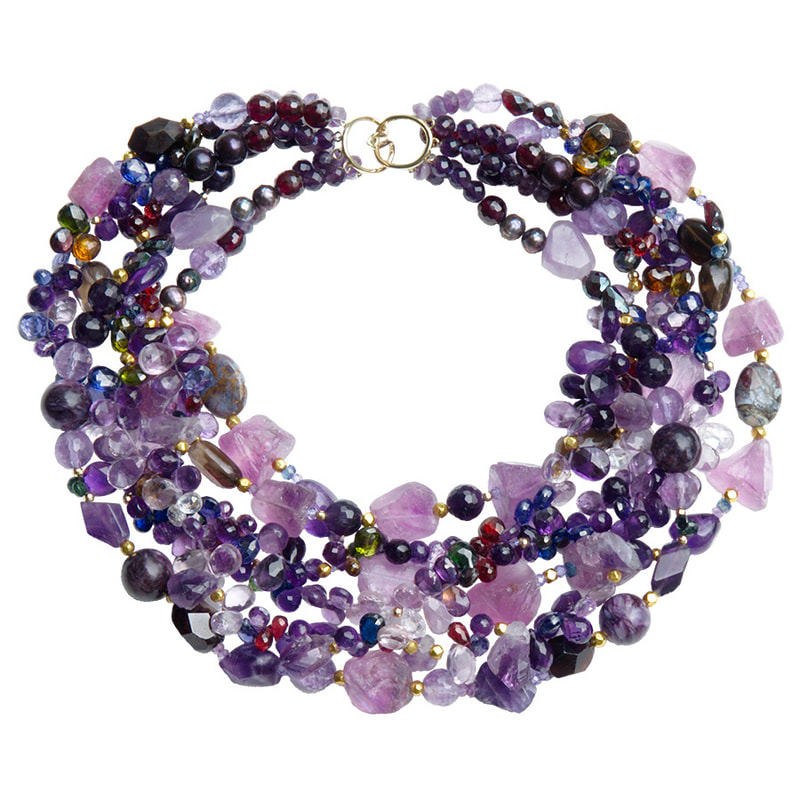 Catherine multi-strand necklaces - MEREDITH FREDERICK DESIGN